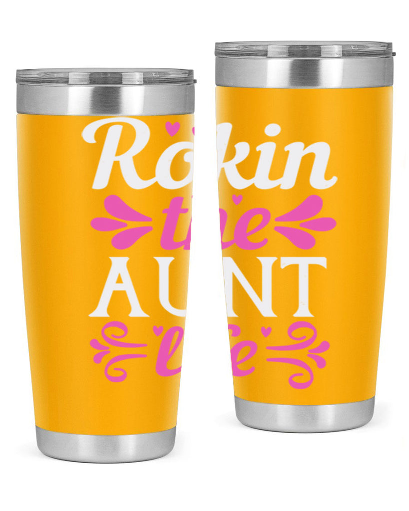 rokin the aunt life Style 24#- aunt- Tumbler