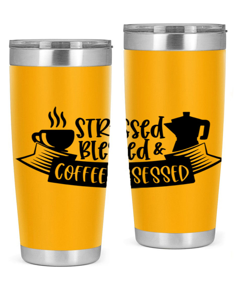 stressed blessed coffee obsessed 27#- coffee- Tumbler