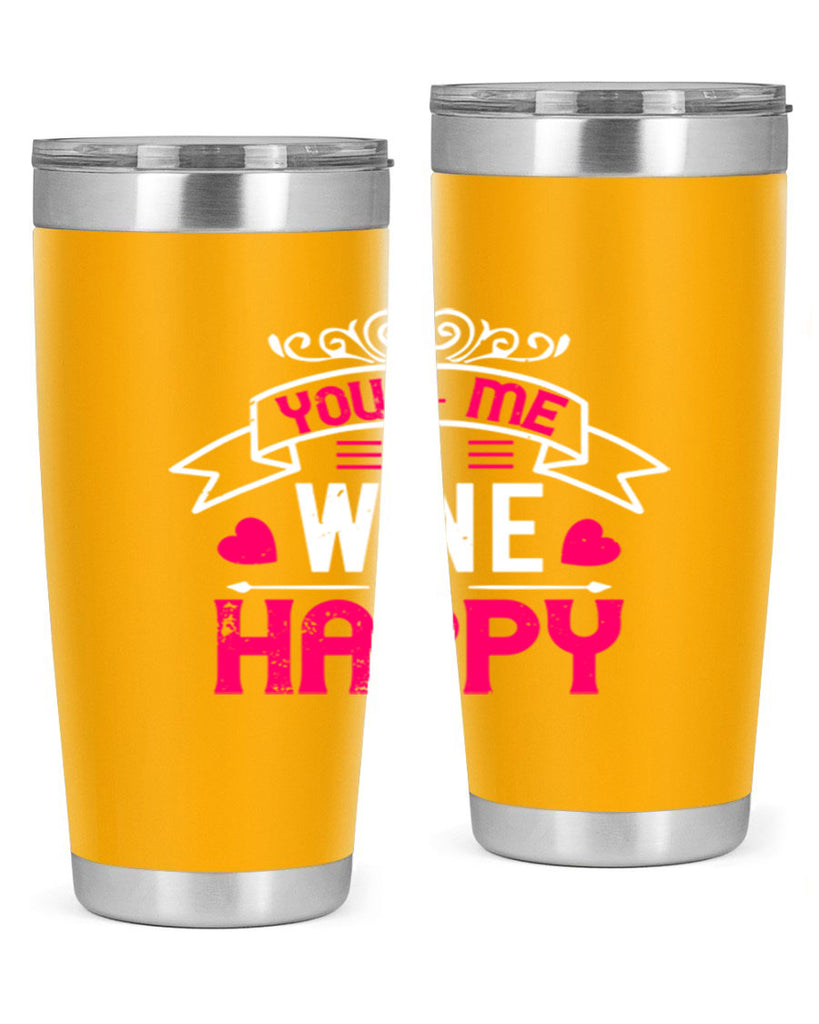 you me wine happy 1#- valentines day- Tumbler