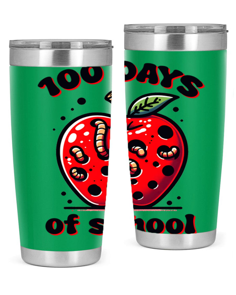 100 Days of School Apple 31#- 100 days of school- Tumbler