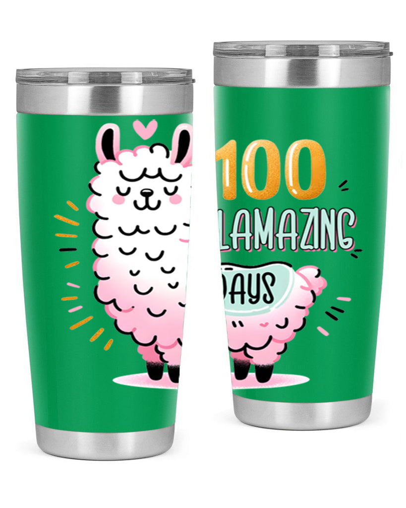 100th Day of School Llama 39#- 100 days of school- Tumbler