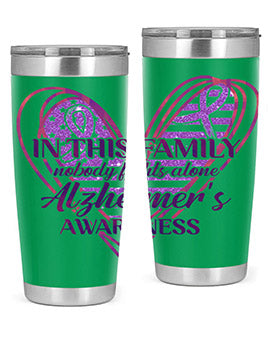 AlzheimerS Awareness American Flag 11#- alzheimers- Tumbler