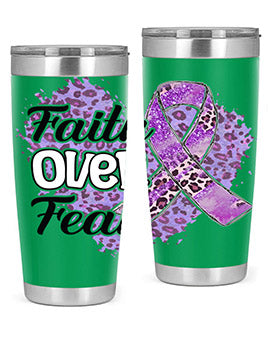 AlzheimerS Awareness Faith Over Fear 13#- alzheimers- Tumbler