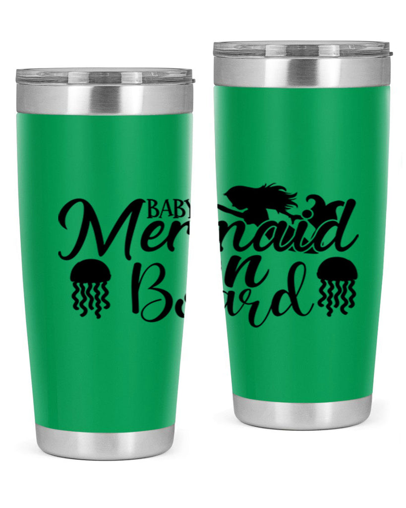 Baby Mermaid On Board 26#- mermaid- Tumbler