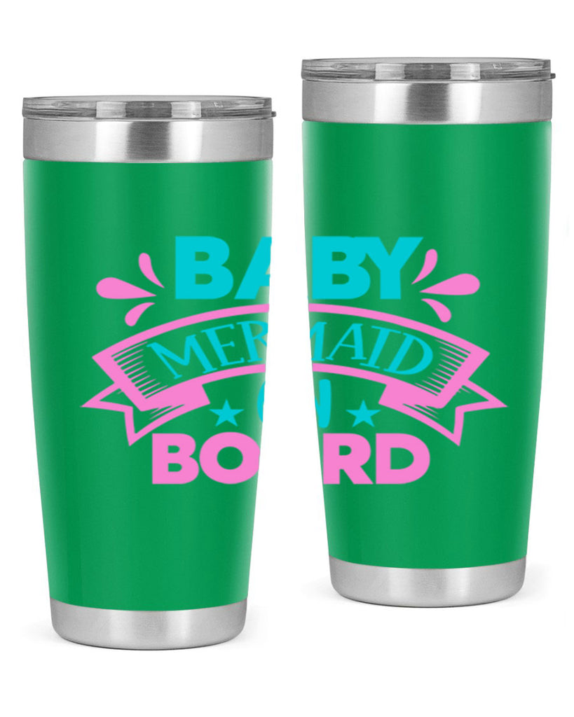 Baby Mermaid On Board 27#- mermaid- Tumbler