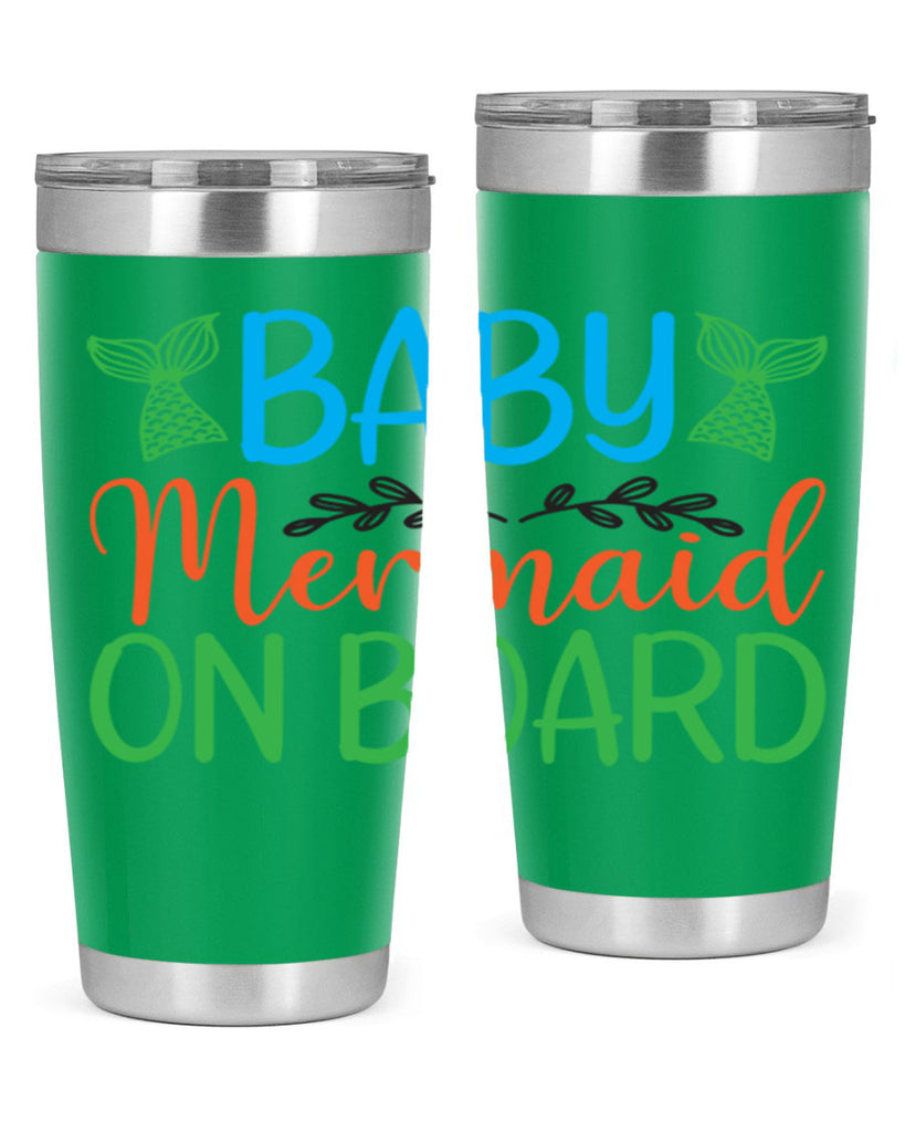 Baby Mermaid On Board 33#- mermaid- Tumbler