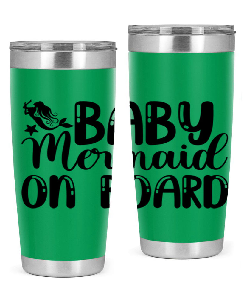 Baby Mermaid on Board 35#- mermaid- Tumbler