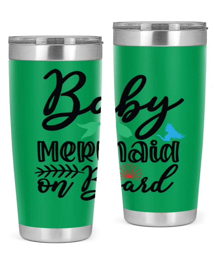 Baby Mermaid on Board 38#- mermaid- Tumbler