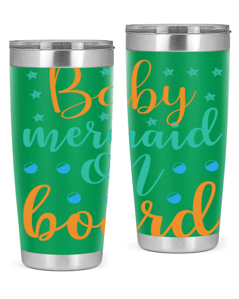 Baby Mermaid on Board 40#- mermaid- Tumbler