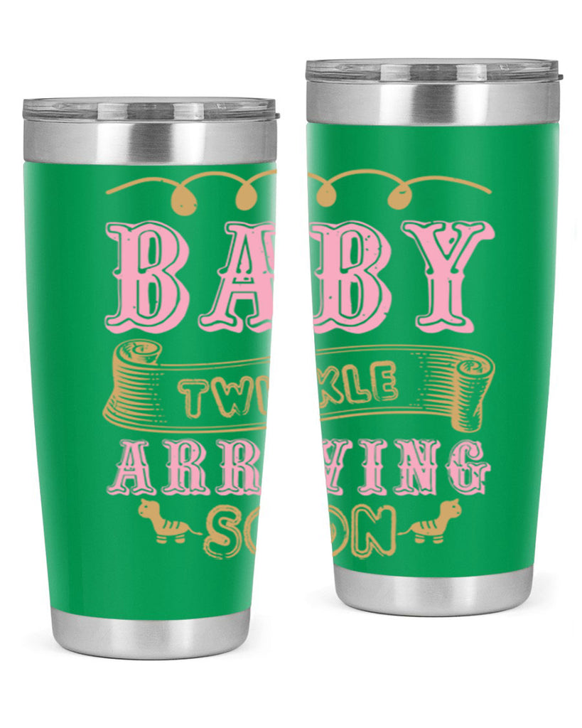 Baby Rwinkle arriving soon Style 48#- baby shower- tumbler