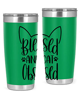 Blessed And Cat Obsessed Style 79#- cat- Tumbler
