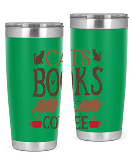 Cats Books Coffee Style 9#- cat- Tumbler