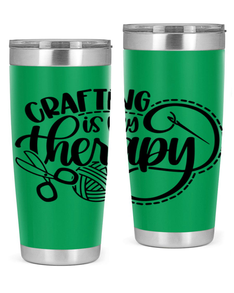 Crafting Is My Therapy 34#- crafting- Tumbler