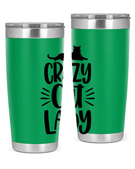 Crazy Cat Lady Style 92#- cat- Tumbler