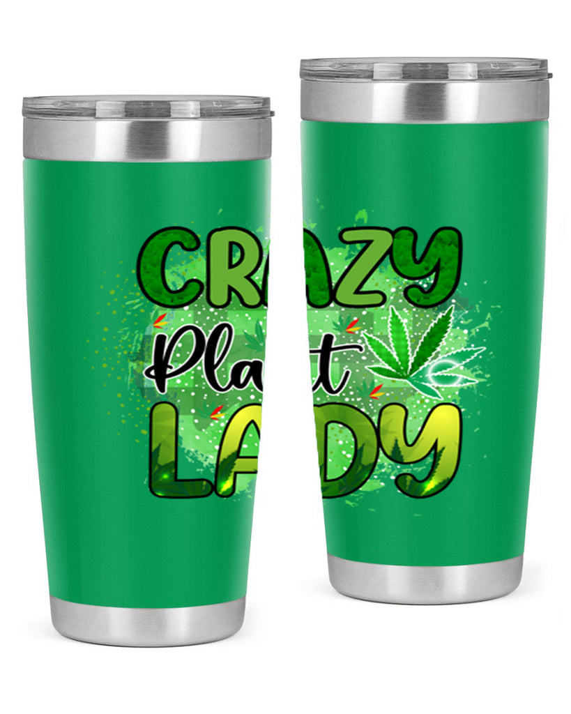 Crazy Plant Lady 64#- marijuana- Tumbler