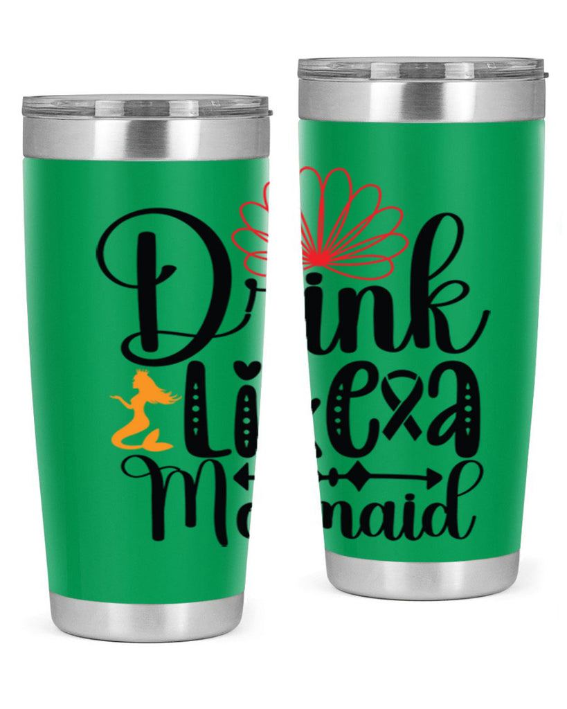 Drink Like a Mermaid 151#- mermaid- Tumbler