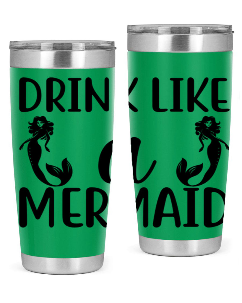 Drink like a mermaid 148#- mermaid- Tumbler