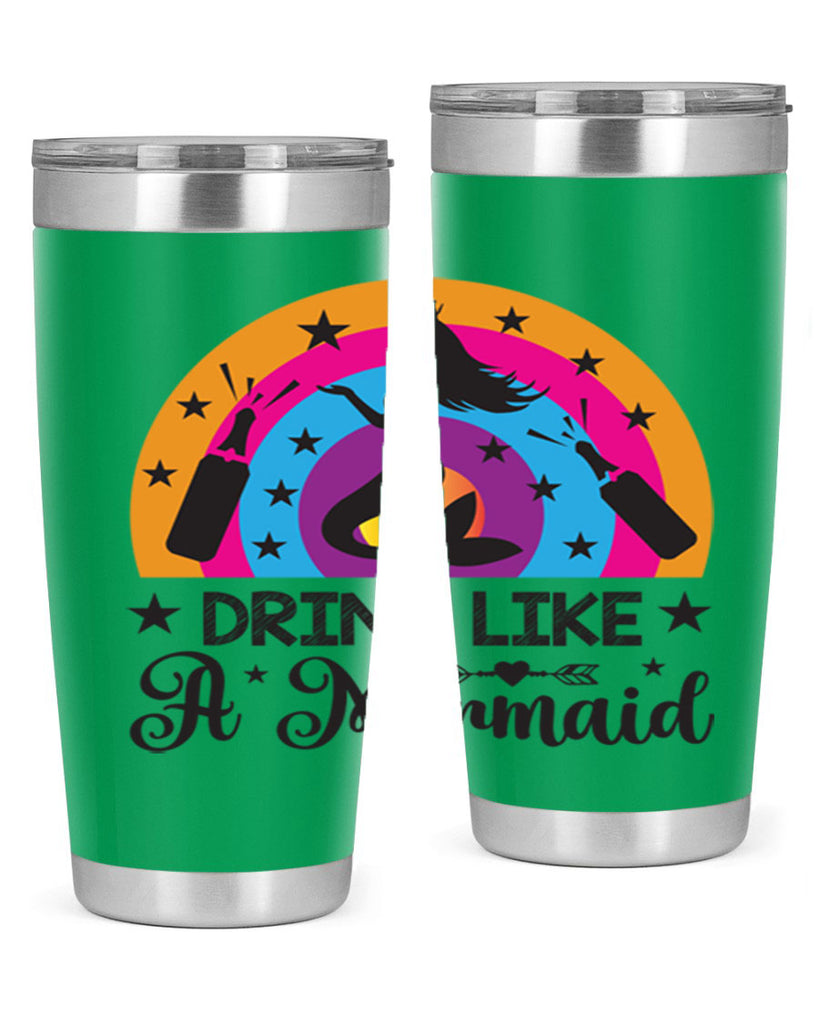 Drink like a mermaid 150#- mermaid- Tumbler