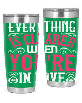 Everything is clearer when youre in love Style 48#- dog- Tumbler