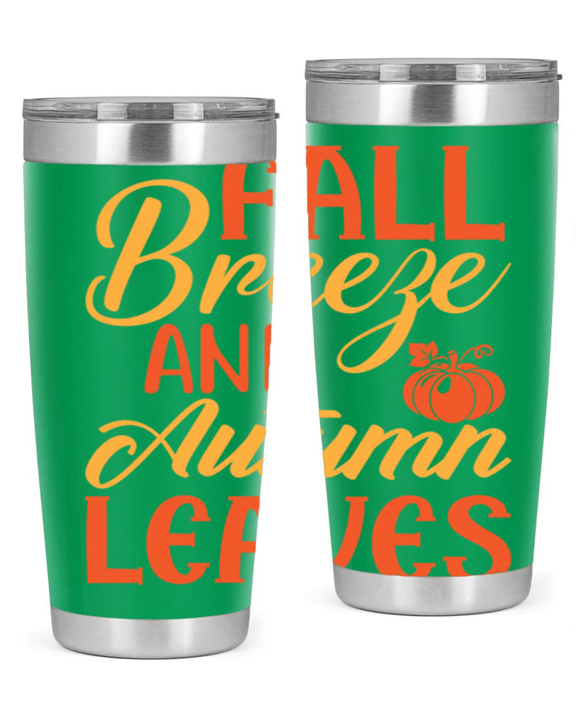 Fall Breeze and Autumn Leaves 92#- fall- Tumbler