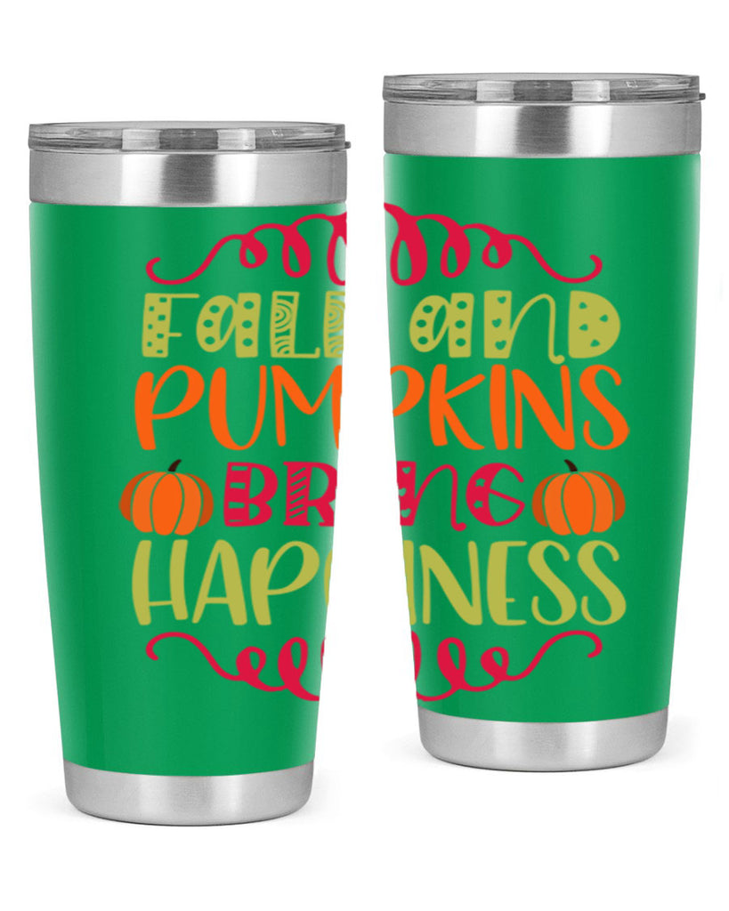 Fall and Pumpkins bring Happiness 86#- fall- Tumbler