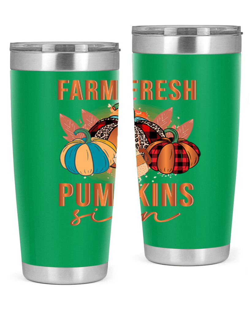 Farm Fresh Pumpkins Sign 175#- fall- Tumbler