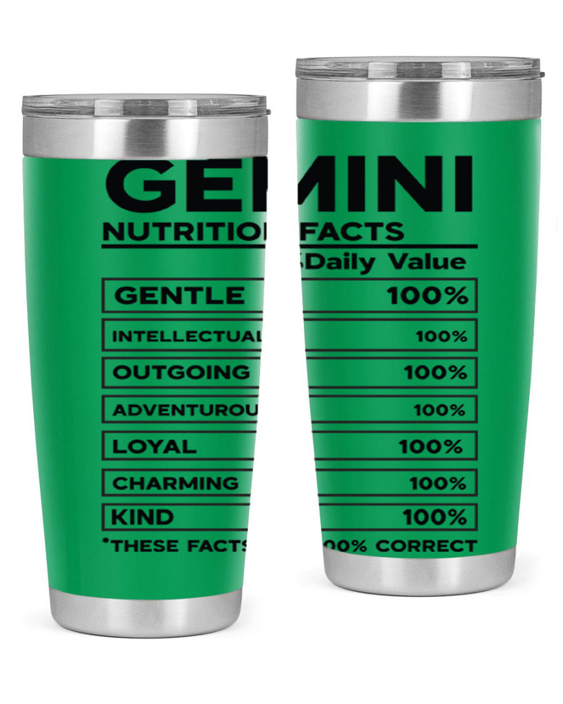 Gemini Nutrition Facts 220#- zodiac- Tumbler