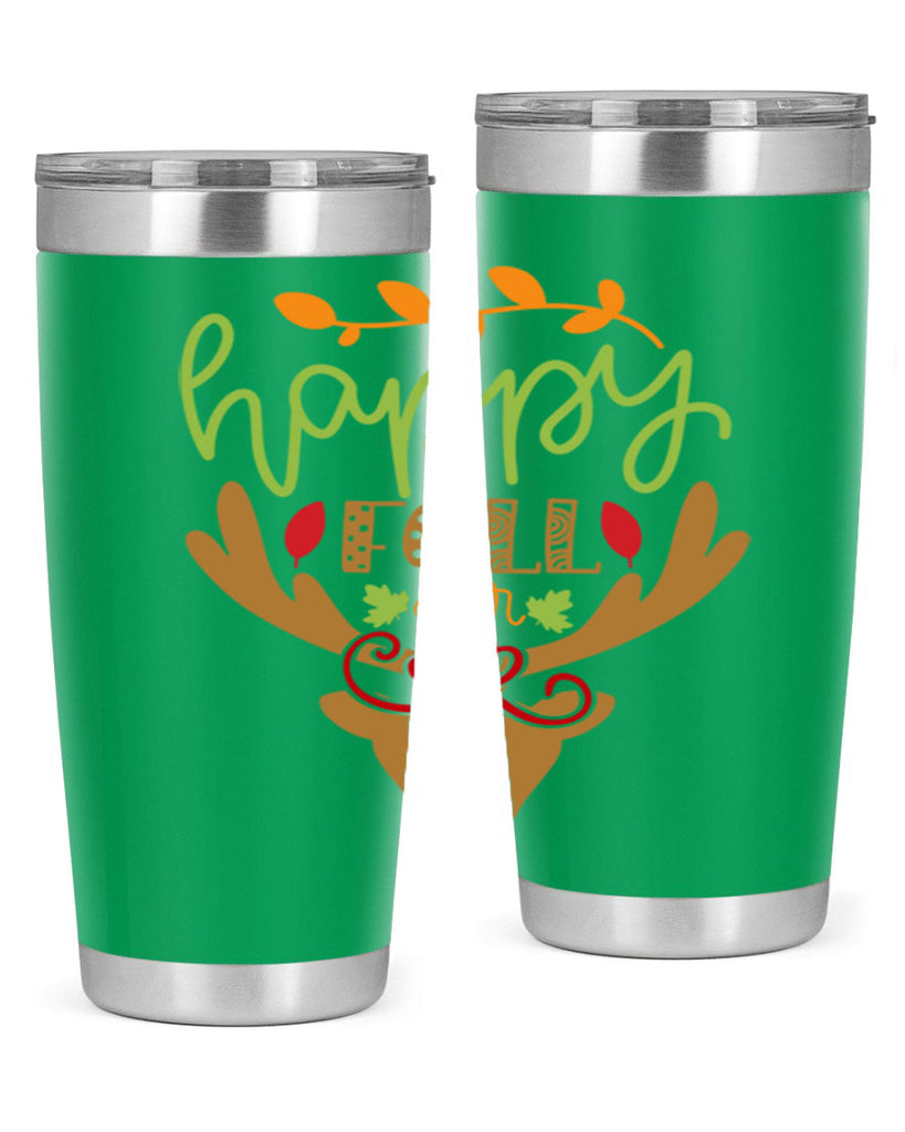 Happy Fall deer 219#- fall- Tumbler