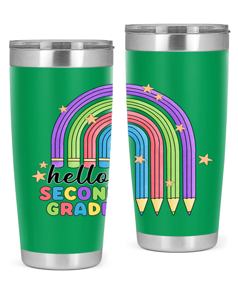 Hello 2nd Grade Pencil Rainbow 11#- second grade- Tumbler