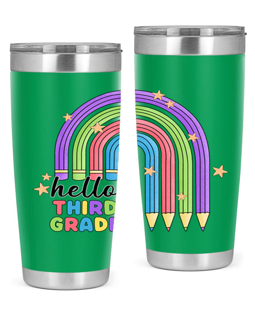 Hello 3rd Grade Pencil Rainbow 11#- 3rd grade- Tumbler