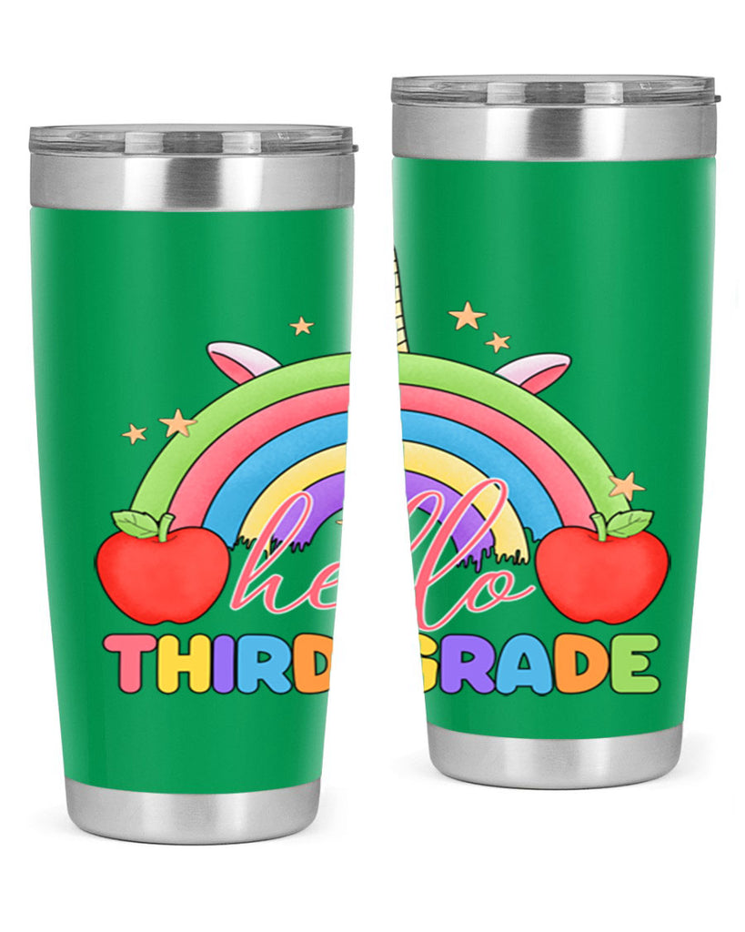 Hello 3rd Grade Unicorn Rainbow 13#- 3rd grade- Tumbler