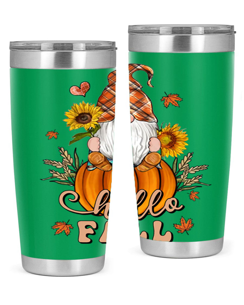 HelloFallAutumnGnome 298#- fall- Tumbler