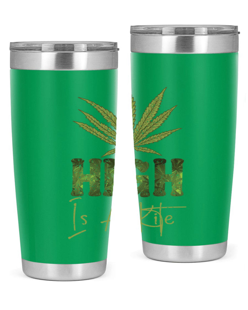 High Is A Kite Sublimation 115#- marijuana- Tumbler