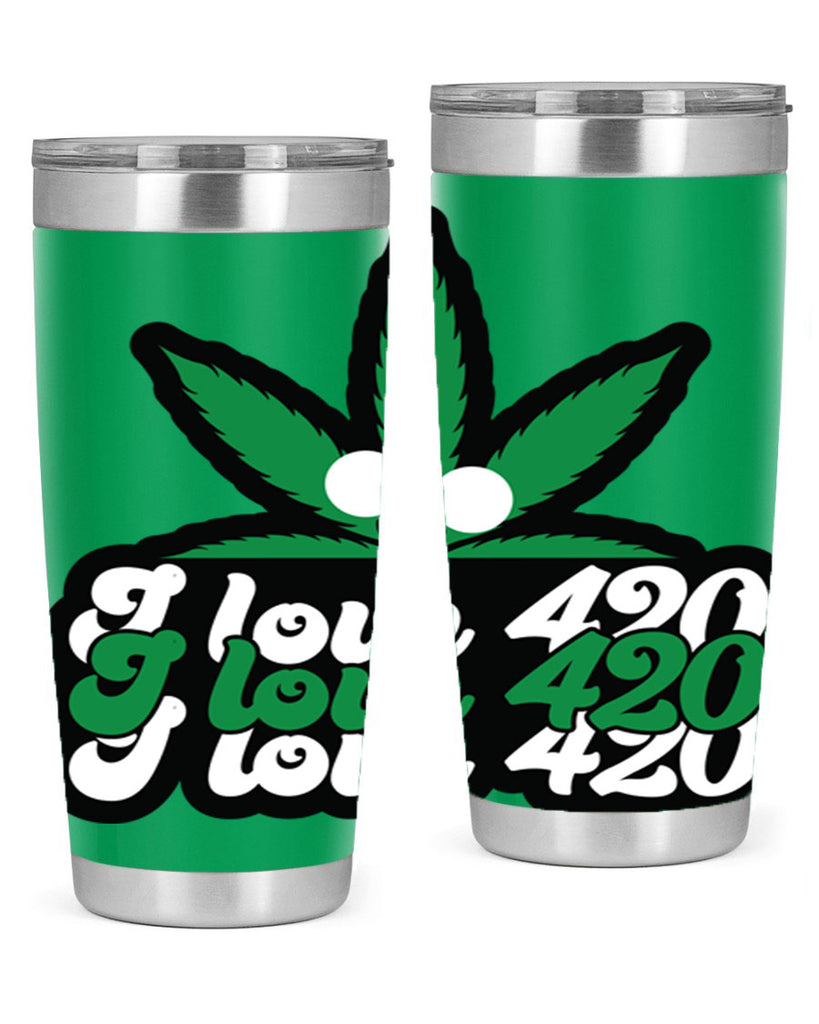 I love 420 123#- marijuana- Tumbler