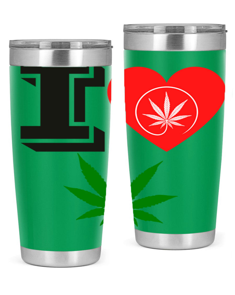 I love Cannabis heart 126#- marijuana- Tumbler