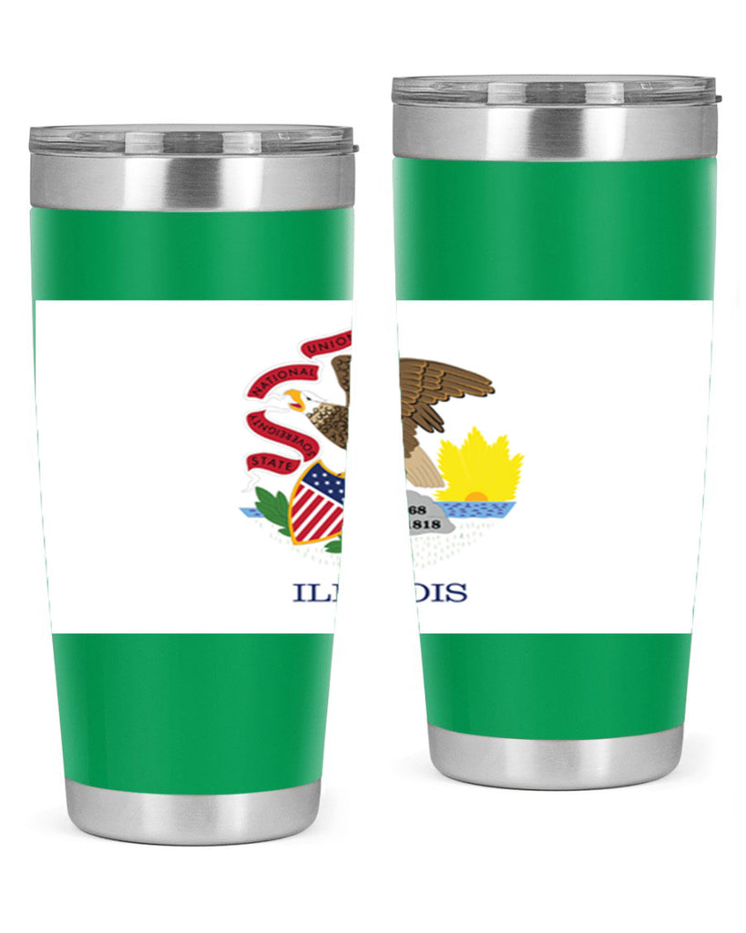 Illinois 39#- Us Flags- Tumbler