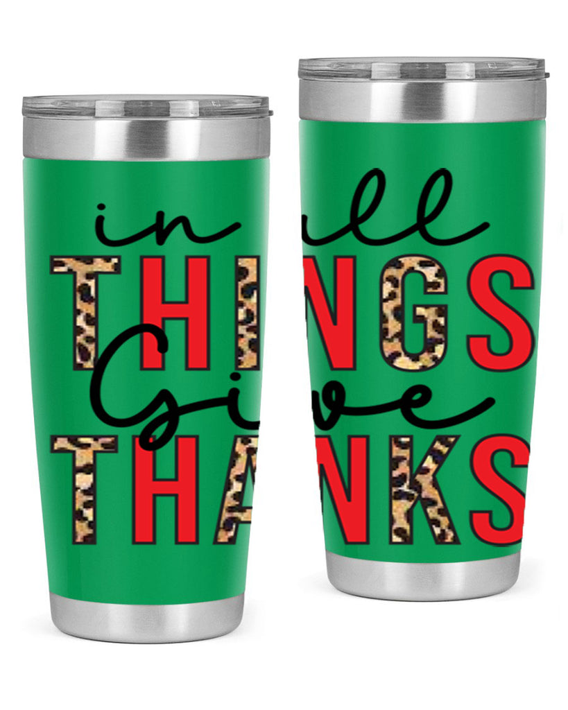 In all things give thanks 352#- fall- Tumbler