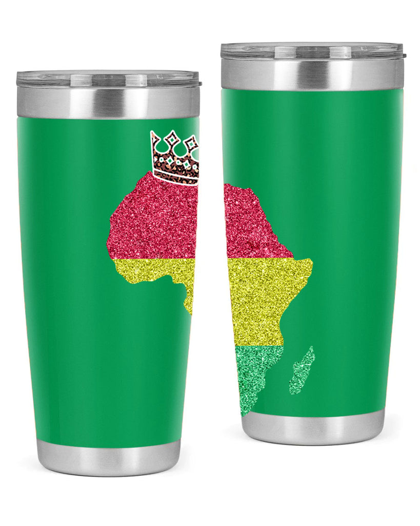 Juneteenth Crown Africa Flag 6#- Juneteenth- tumbler