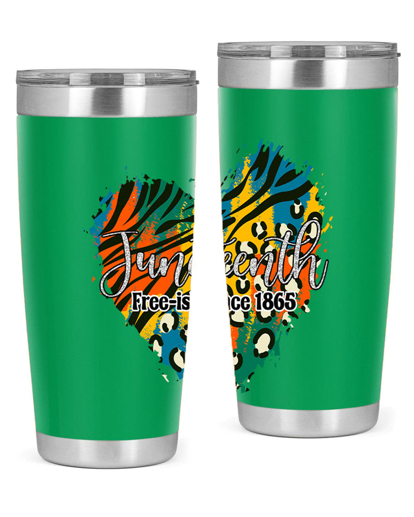 Juneteenth Freeish Since 1865 Heart Png 38#- Juneteenth- tumbler