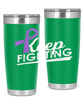 Keep Fighting Alzheimers Epilepsy Warrior Awareness Ribbon 189#- alzheimers- Cotton Tank
