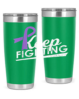 Keep Fighting Alzheimers Epilepsy Warrior Awareness Ribbon 189#- alzheimers- Tumbler