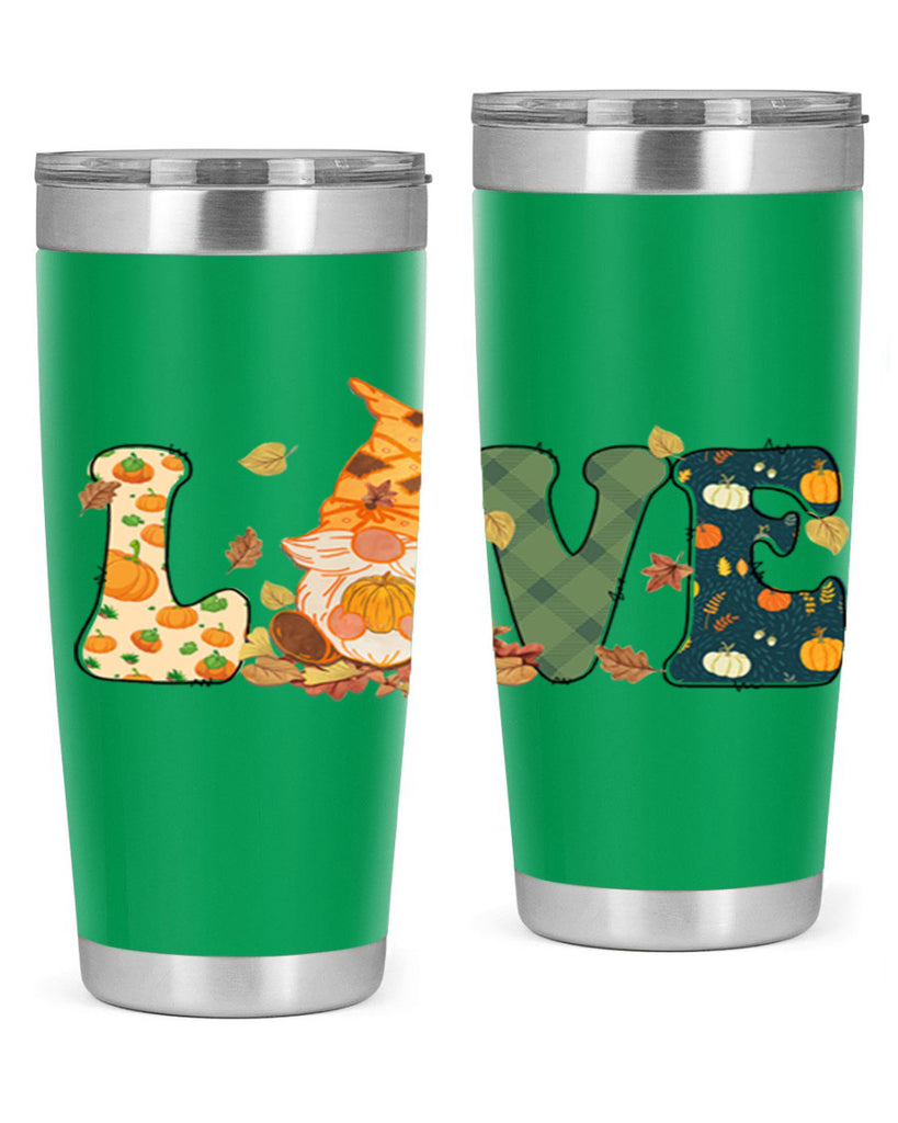LOVEFallAutumnGnome 415#- fall- Tumbler
