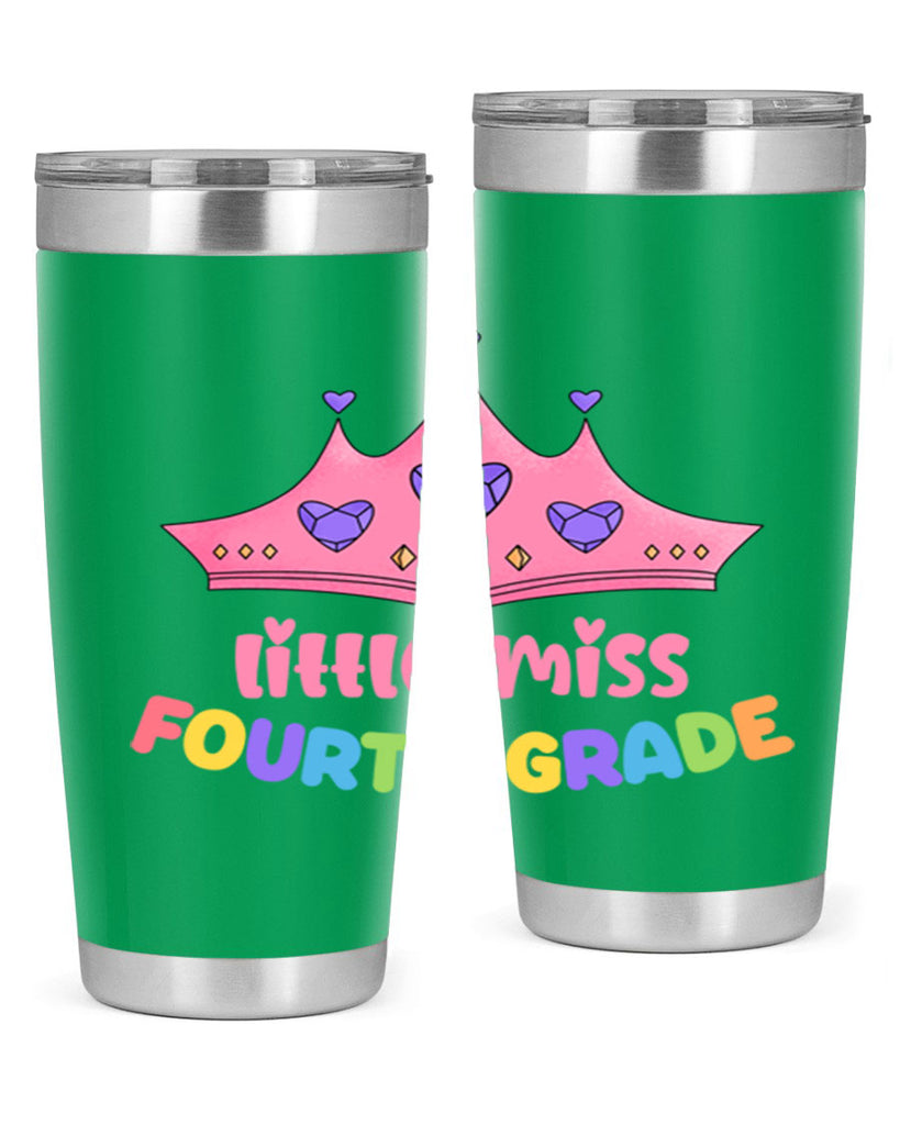 Little Miss 4th Grade 17- 4th  grade- Tumbler