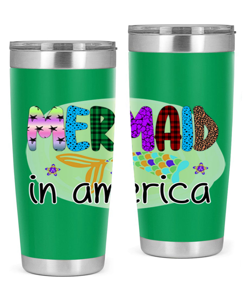 Mermaid In America 419#- mermaid- Tumbler