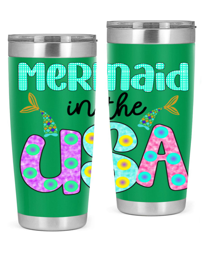 Mermaid In The Usa 421#- mermaid- Tumbler