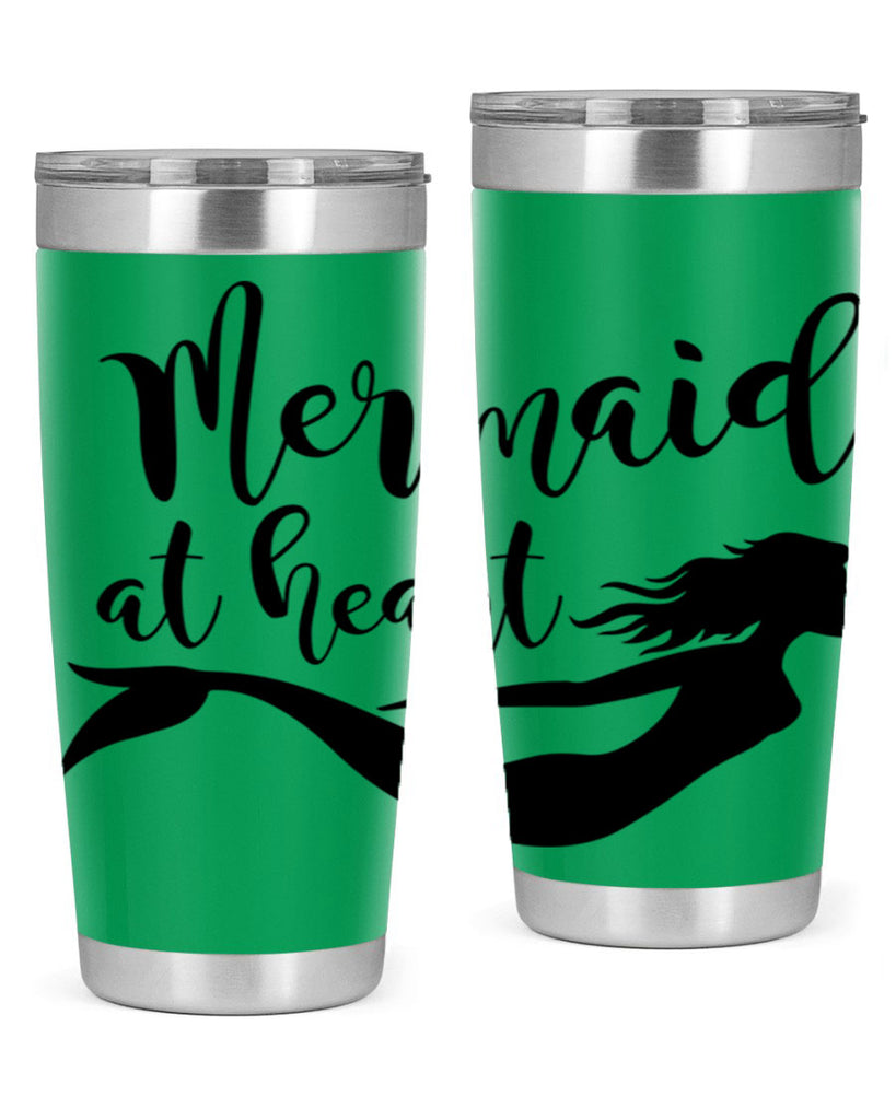 Mermaid at heart 395#- mermaid- Tumbler