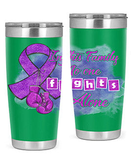 No One Figh Alone AlzheimerS Awareness 200#- alzheimers- Tumbler