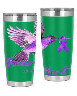 No One Figh Alone Ribbon Alzheimer 201#- alzheimers- Tumbler