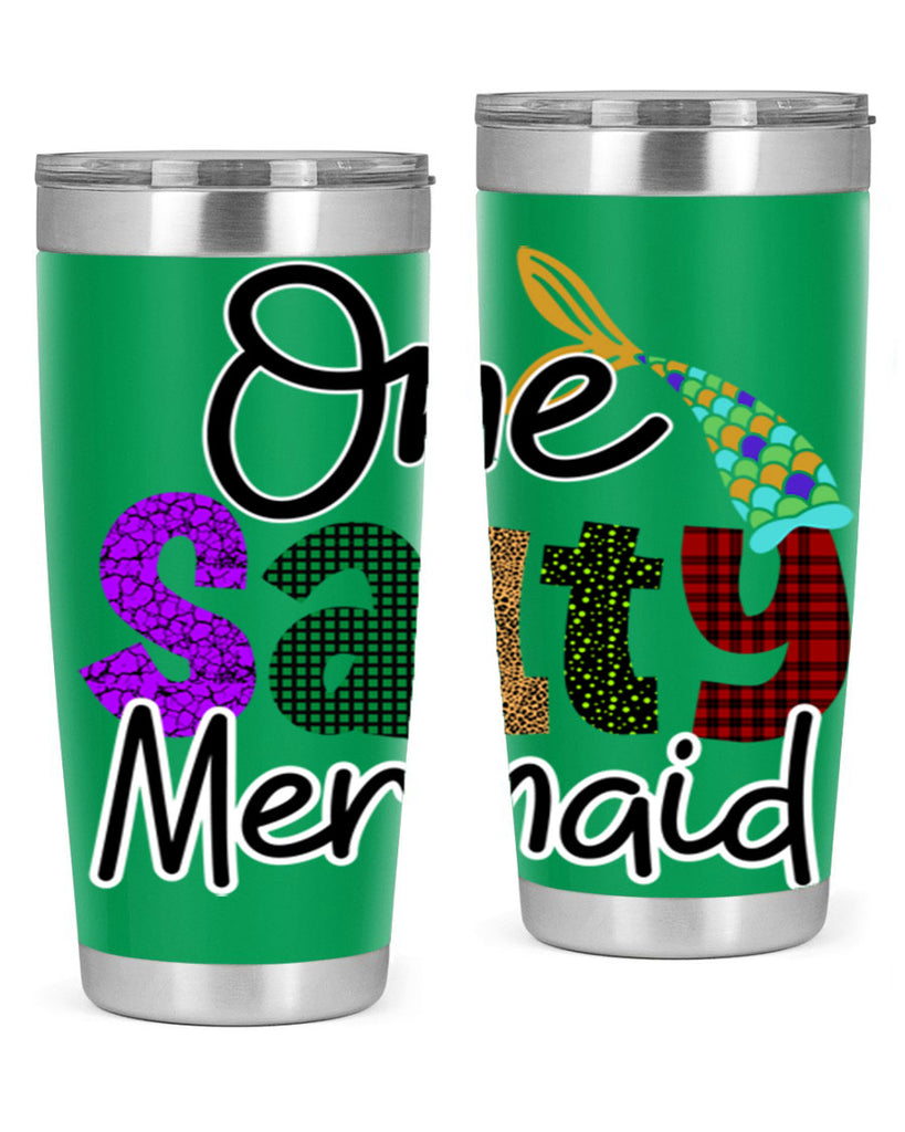 One Salty Mermaid 526#- mermaid- Tumbler