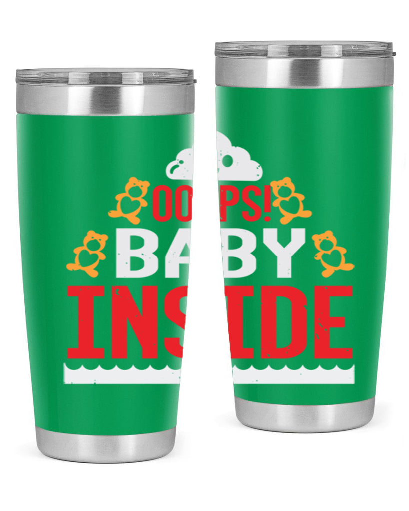 Ooops baby inside Style 24#- baby shower- tumbler